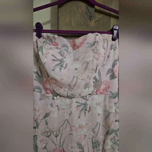 Speechless Pastel floral chiffon strapless maxi dress. Size small NWT - Picture 10 of 10